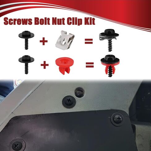 30PCS T30 Engine Splash Shield Guard Undertray Cover Screws Bolt Nut Clip Kit, Car Engine Screws, Engine Splash Shield Retainers Compatible with Ford Escape Explorer C-Max Lincoln Mondeo in Saudi Arabia