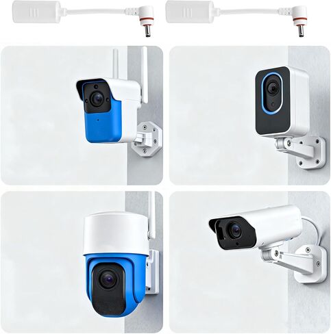 2pcs USB-C to Barrel Plug Adapter, USB C & DC3.5 Adapter Connect Jack Solar Panels to Barrel Plug in House Door Cameras Battery Charger Outdoor Accessories Wear-Resistant & Practical (White) in Saudi Arabia