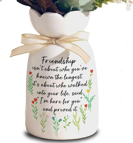 Daughter in Law Birthday Gift from Mother in Law, Gifts for Daughter-in-Law Christmas Wedding Day, White Bohemian Ceramics 8 Inches Flower Vase Home Decor in Saudi Arabia