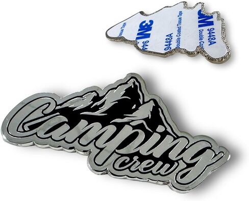 Outdoor Emblems Metal Decal for Car - Mountain Snow Tree Emblem - Adventure Decor for Camper Accessories in Saudi Arabia