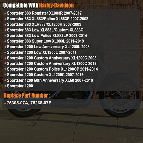 2007-2019 Fuel Pump Assembly Compatible for Harley-Davidson Sportster 883 1200 Forty-Eight, Iron 1200 883, Seventy-Two, XR1200 XL1200 XL883 2007-2019 Replace 75305-07A 75268-07F in Saudi Arabia
