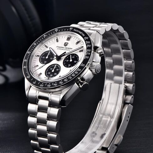 RollsTimi Pagani Design 1701 V6 Watches for Men Fashion VK63 Quartz Wrist Watch Stainless Steel 100 Waterproof Analog Chronograph Sport Wristwatch in Saudi Arabia