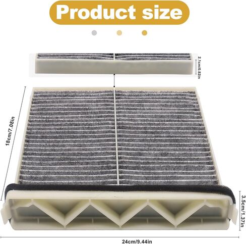 Cabin Air Filter for Mazda CX90 CX70 KR9P61J6X with Activated Carbon in Saudi Arabia