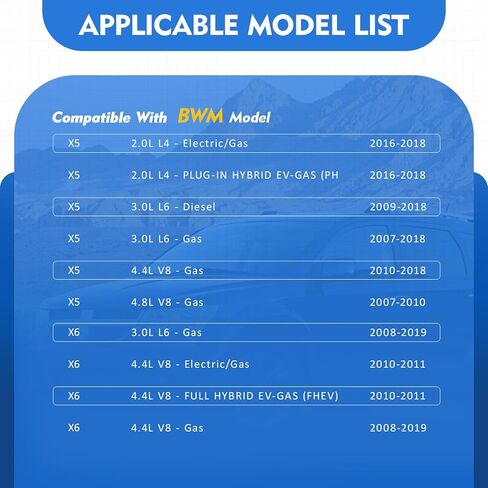 2PCS 64119248294 CF10936 Cabin Air Filter For BMW X5 2.0L L4(2016-18), 3.0L L6(2007-18), 4.4L V8(2010-18), 4.8L V8(2007-10); X6 3.0L L6(2008-19), 4.4L V8(2008-19); CUK 2941-2 64116945594 2.0 3.0 4.4 L in Kuwait