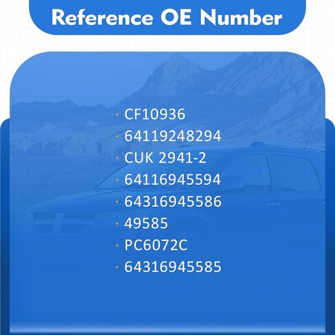2PCS 64119248294 CF10936 Cabin Air Filter For BMW X5 2.0L L4(2016-18), 3.0L L6(2007-18), 4.4L V8(2010-18), 4.8L V8(2007-10); X6 3.0L L6(2008-19), 4.4L V8(2008-19); CUK 2941-2 64116945594 2.0 3.0 4.4 L in Kuwait