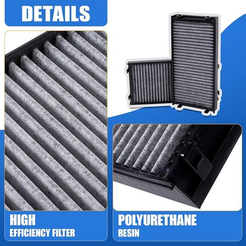 2PCS 64119248294 CF10936 Cabin Air Filter For BMW X5 2.0L L4(2016-18), 3.0L L6(2007-18), 4.4L V8(2010-18), 4.8L V8(2007-10); X6 3.0L L6(2008-19), 4.4L V8(2008-19); CUK 2941-2 64116945594 2.0 3.0 4.4 L in Kuwait