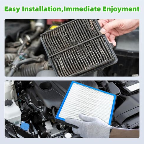 AUTOKAY 5Q0 819 653 Cabin Air Filter With Activated Carbon Fits for Volkswagen Tiguan Atlas Jetta GTI Taos Arteon e-Golf Golf Alltrack for Audi A3 TT RS TTS Quattro RS3 S3 Q3 RE# CAF1945P CAF1945C in Kuwait