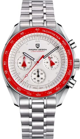 RollsTimi Pagani Design 1701 V6 Watches for Men Fashion VK63 Quartz Wrist Watch Stainless Steel 100 Waterproof Analog Chronograph Sport Wristwatch in Saudi Arabia