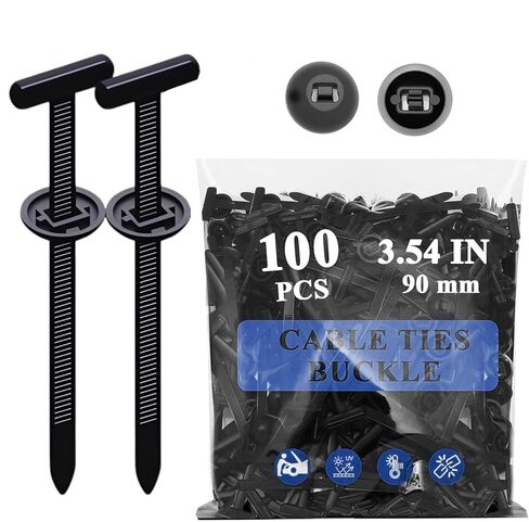 100PCS Nylon Universal Cable Tie Buckle Zip Ties - Heavy Duty Self-Locking Cable Tie Buckles Clips for Car Auto Bumper Fender Repairs, Multipurpose Plastic Fasteners for Automotive Use in Saudi Arabia