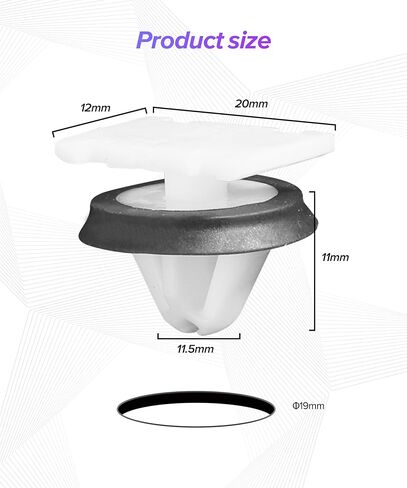 30PCS Rocker Panel Moulding Clips,Car Accessories Nylon Fender Flare Retainer Clips,Universal Body Side Rocker Panel Retainer Trim Clip,Suitable for Most Cars,Trucks,Replacement OEM 11547581 in Kuwait