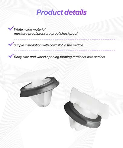 30PCS Rocker Panel Moulding Clips,Car Accessories Nylon Fender Flare Retainer Clips,Universal Body Side Rocker Panel Retainer Trim Clip,Suitable for Most Cars,Trucks,Replacement OEM 11547581 in Kuwait