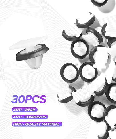 30PCS Rocker Panel Moulding Clips,Car Accessories Nylon Fender Flare Retainer Clips,Universal Body Side Rocker Panel Retainer Trim Clip,Suitable for Most Cars,Trucks,Replacement OEM 11547581 in Kuwait