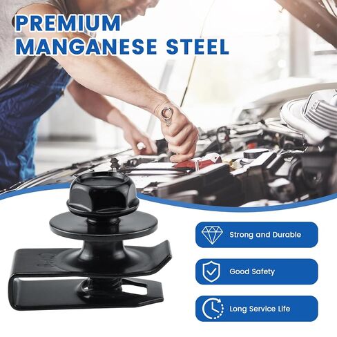 20 مجموعة من مسامير الجسم M6-1.0 المصنوعة من الفولاذ المنغنيز ومشابك صواميل على شكل حرف U، وأدوات تثبيت شديدة التحمل لمصدات السيارات، والرفارف، وغطاء المحرك، وغطاء المحرك، ودرع الرش in Kuwait