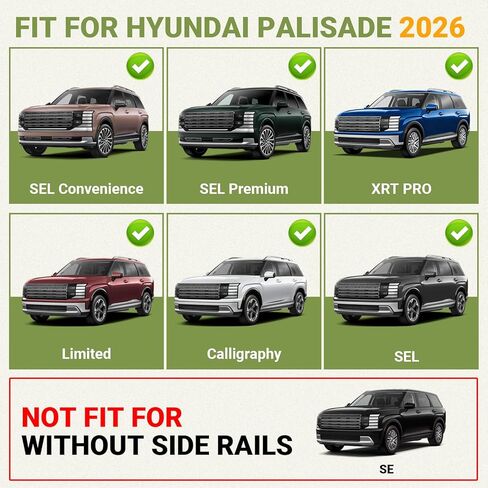 Lockable Roof Rack Cross Bars Compatible with 2026 Hyundai Palisade, Heavy Duty Aluminum Crossbars Grip Cargo Bars, Rooftop Cargo Carrier Sky Board in Saudi Arabia