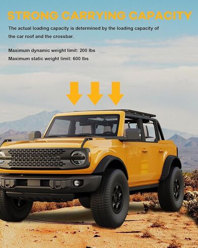 منصة حامل السقف مناسبة لـ 2021 2022 2023 2024 2025 Ford Bronco 4 أبواب بدون سطح صلب/سطح ناعم (غير مناسب لرياضة برونكو)، رف بدون سطح in Kuwait