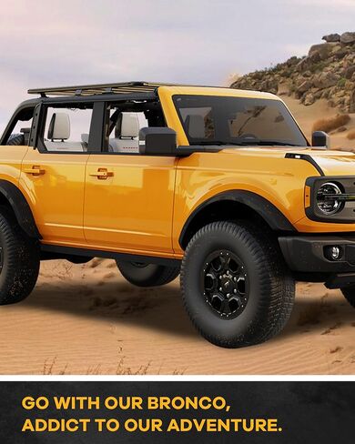 منصة حامل السقف مناسبة لـ 2021 2022 2023 2024 2025 Ford Bronco 4 أبواب بدون سطح صلب/سطح ناعم (غير مناسب لرياضة برونكو)، رف بدون سطح in Kuwait