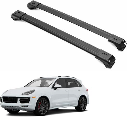 ERKUL Roof Side Rails Rack Porsche Cayenne 2003-2010 | All Weather Roof Rack Aluminum Side Rails for Rooftop, Luggage Carrier, Kayak, Canoe, Ski, Snowboard | Silver in Saudi Arabia