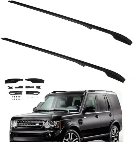 Roof Rail Racks Side Bars Baggage Roof Rack Fit for Discovery 2005-2015 2016 LR3 LR4 Long Version Rooftop Luggage Carrier Black Aluminum Heavy Duty Waterproof Water-Resistant 2PCS in Kuwait