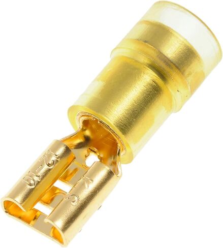 Dorman 84550 12-10 Gauge Female Insulated Terminal, .250 In., Yellow, 7 Pack Universal Fit in Saudi Arabia