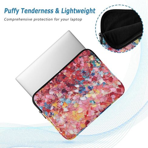 Red Petal Laptop Sleeve Case Bag Compatible with 13 Inch Laptops, Laptop Carrying Case Cover for Travel Office M in Saudi Arabia