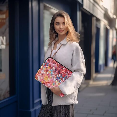 Red Petal Laptop Sleeve Case Bag Compatible with 13 Inch Laptops, Laptop Carrying Case Cover for Travel Office M in Saudi Arabia