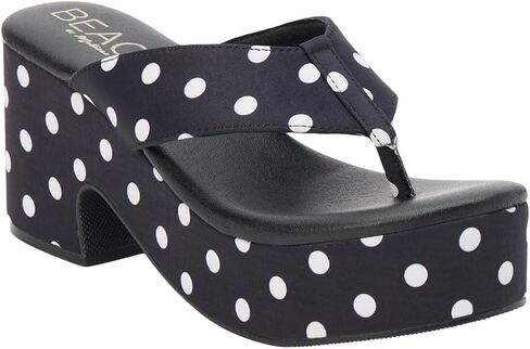 BEACH by Matisse Womens Bonnie Platform Casual Sandals Casual High Heel 3" & Up - Black in Kuwait