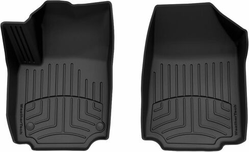 سجادات أرضية WeatherTech FloorLiner HP Custom Fit لسيارة شيفروليه اكوينوكس، الصف الأول من التضاريس (4418851IM)، أسود in Kuwait