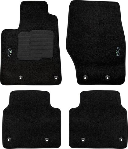ecoMats Carpet Floor Mats Fit for Jeep Grand Cherokee L 2021-2026, Custom Fit Floor Liner for front and rear row, Driver Heel Pad, Safety Grommets, Black (Does not Fit Regular 5-seater Grand Cherokee) in Saudi Arabia