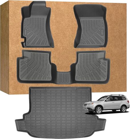 Floor Mats for Subaru Forester 2009-2013, Heavy Duty TPE Waterproof Non-Slip All Weather Protection Custom, Floor Mats & Cargo Liner in Saudi Arabia