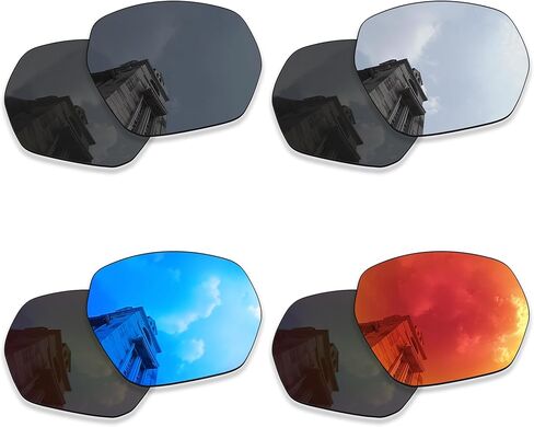 4 Pairs Polarized Replacement Lenses for Oakley Plazma OO9019 Sunglasses, Anti-Scratch and Impact Resistant in Saudi Arabia