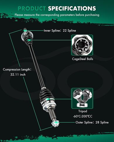 SCITOO CV Axle Shaft Assembly Fit for Mazda CX-5 NCV47088,RTA62560X,Rear Left Driver Side,2.2L,2.5L in Saudi Arabia
