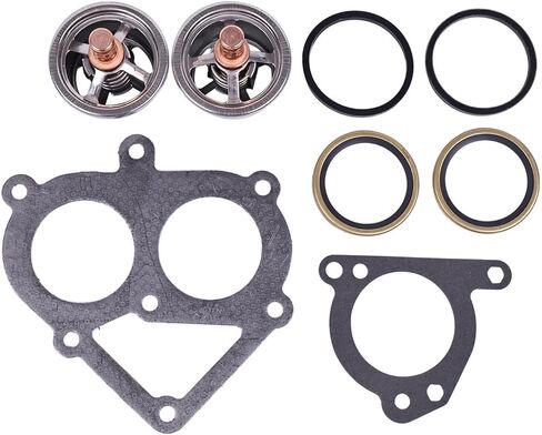 Thermostat and Gasket Kit 2477133 247-7133 4N-1156 3S-9643 139-3550 Compatible for Caterpillar C-15 C15 3406 Engine in Saudi Arabia