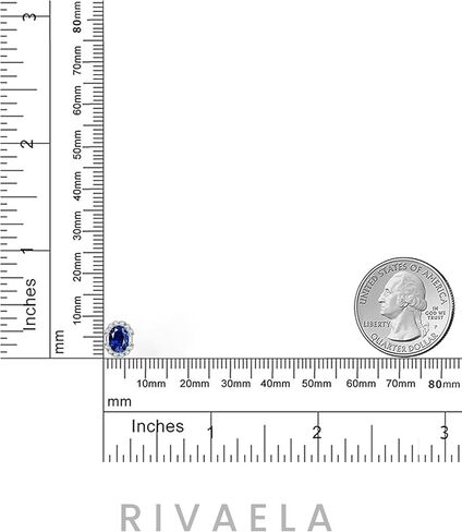 925 فضة البيضاوي مكون الياقوت / الجمشت أقراط هدايا عيد الأم للنساء 5x7mm هالة أقراط الخطوبة أقراط الزفاف in Saudi Arabia