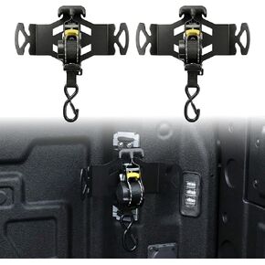 Rotating Retractable Ratchet Straps for Chevy Silverado & GMC Sierra 1500 2500 Accessories 2019–2025 Auto Retract Securing Strap Tie Down Swivel Ratchet Heavy Duty Truck Bed Ratchet Straps (2PCS) in Saudi Arabia