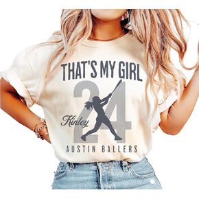 LOVELYPOD Personalized Softball Mom Shirt with Kids Name and Jersey Number, Softballs Shirts for Women, Softball Mama Gifts in Kuwait