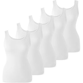 قميص قصير بدون أكمام للسيدات من Rupa Jon، قميص قصير مطاطي من مزيج القطن الناعم | ملابس نوم بدون أكمام خفيفة الوزن in Kuwait