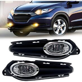 Fog Lights Assembly Compatible With 2015 2016 2017 2018 2019 2020 2021 2022 2023 HR-V/VEZE Front Bumper Driving Fog Lamp Light Kits in Kuwait