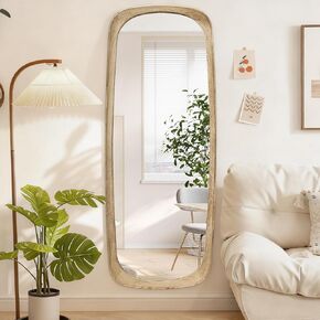 Full Body Wall Mirror, Large Length Mirror Wooden Framed Modern Mirrors Decorative for Living Room Bedroom and Hallway, 48x19 Inch Deco Mirrors in Kuwait