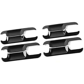 ALP سلسلة سوداء لامعة 8 قطع مقبض الباب الخلفي غطاء لوحة الوعاء متوافق مع 2015-2020 F-150 F-250 F-350 SuperDuty in Kuwait