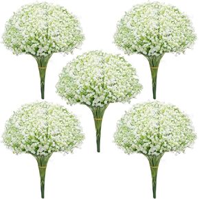 100 قطعة من زهور التنفس الاصطناعية للأطفال، زهور اصطناعية ذات ملمس حقيقي، مجموعة جيبسوفيلا وهمية لقطع مركزية الزفاف، ديكور حديقة المنزل والحفلات in Kuwait