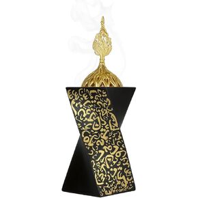 حامل مبخرة البخور من حجر الترافرتين المصنوع يدويًا - مبخرة من الحجر الطبيعي مع حشوة نحاسية لديكور المنزل والاسترخاء in Kuwait