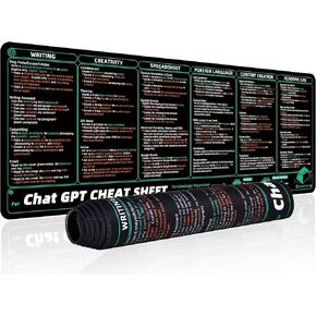 لوحة ماوس اختصارات الأوامر للدردشةGPT-80x30x0.2 سم ورقة غش كبيرة ممتدة لوحة ماوس كمبيوتر مكتبي لوحة مفاتيح لوحة مفاتيح ماوس حافة مخيطة غير قابلة للانزلاق 0447 in Kuwait