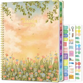 مخطط المعلم 2026-2027 العام الدراسي، يوليو 2026 - يونيو 2027، كتاب مخطط الدروس 8.5 بوصة × 11 بوصة للمعلمين، ومخططي المعلمين مع علامات تبويب شهرية ملونة لتنظيم المدرسة المنزلية والفصول الدراسية - شجرة in Kuwait