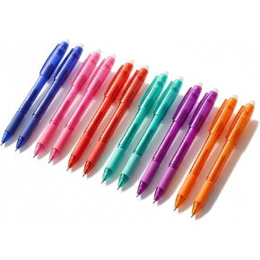 Volcanics Erasable Gel Pens, 0.7mm Fine Point Gel Erasable Ink Pens - Compatible with Rocketbook, 12 Pack, Smooth Writing Pens Pencil-Like Precision for for Office, Journaling, Note Taking & Planning in Kuwait