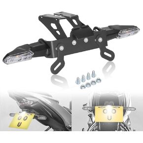 ZX6R الذيل الخلفي مرتب متوافق مع Ninja ZX-6R 2009-2018 /Ninja ZX-10R 2008-2010، Ninja ZX-6R Fender Eliminator Kit مجهز بحامل لوحة ترخيص خلفي ومؤشر إشارة الانعطاف LED (شفاف) in Kuwait