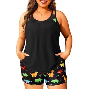 Tempt Me Women Plus Size Tankini Swimsuits - Two Piece Flowy Bathing Suits with Pocketed Boyshorts 2026 Swimwear in Kuwait