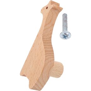 Giraffe Wooden Drawer Pull Handle Solid Beech Wood Animal Cabinet Knobs Decorative Cupboard Handles for ’ Room Furniture Nursery Dresser Accents with Screws in Kuwait