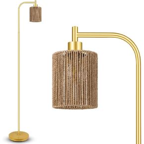 BoostArea Industrial Floor Lamp, Standing Lamp with Lampshade, 6W LED Bulb Included, Modern Floor Lamp with Foot Switch, Bright LED Lamp for Living Room and Bedroom, Office in Kuwait