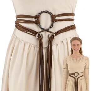 Viking Costume Belt with Troll Cross - Medieval Vintage Viking Dress Renaissance Accessories for Witch Halloween in Kuwait