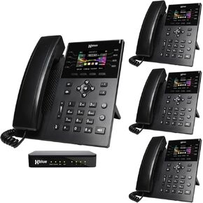 XBLUE QB1 Business Phone System with (10) IP8g Phones, Includes (4) Lines of XBLUE Line Service at No Charge for (3) Months - Keep Your Phone Number - No Contract Required in Saudi Arabia
